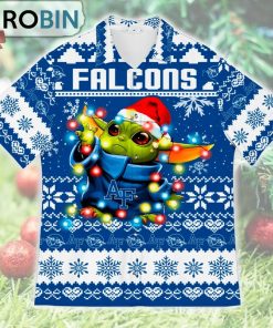Air Force Falcons Baby Yoda Star Wars Ugly Christmas Design Short Sleeve Shirt