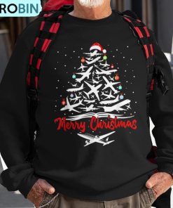 airplane-christmas-tree-ugly-christmas-sweatshirt-1