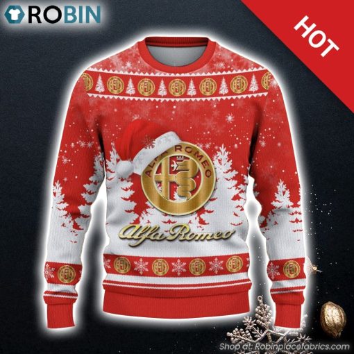 Alfa Romeo Red Ugly Christmas Sweater 3D Gift For Christmas Family