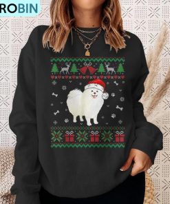 american-eskimo-dog-santa-hat-christmas-puppy-lover-ugly-christmas-sweatshirt-4