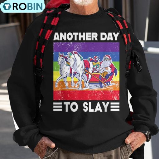 Another Day To Slay Pride Gay Christmas Sweater Flag Ugly Christmas Sweatshirt