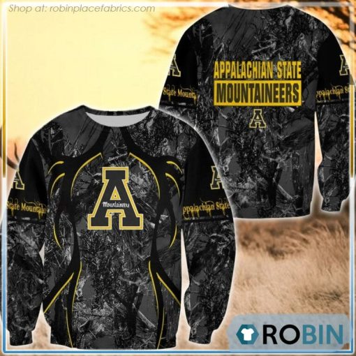 Appalachian State Mountaineers Hunting Pattern All Over Print Sweatshirt