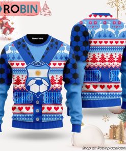Argentina We Will Be Champion Football Cup Ugly Christmas Sweater Argentina We Will Be Champion Football Cup Ugly Christmas Sweater