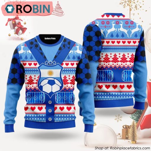 Argentina We Will Be Champion Football Cup Ugly Christmas Sweater