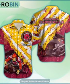Arizona Cardinals Mascot American Flag NFL Hawaiian Shirt Arizona Cardinals Mascot American Flag NFL Hawaiian Shirt