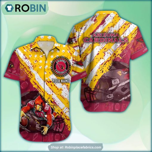 Arizona Cardinals Mascot American Flag NFL Hawaiian Shirt