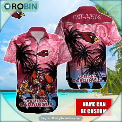 Arizona Cardinals Mascot Palm NFL Hawaiian Shirt