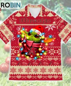 Arizona Diamondbacks Baby Yoda Star Wars Ugly Christmas Design Short Sleeve Shirt