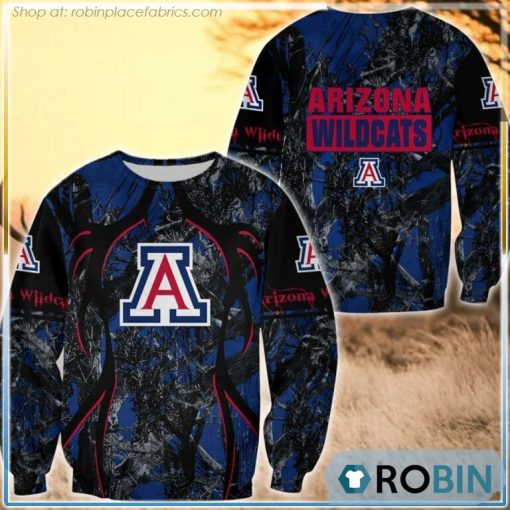 Arizona Wildcats  Hunting Pattern All Over Print Sweatshirt