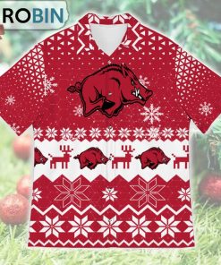 Arkansas Razorbacks Ugly Christmas Design Short Sleeve Shirt Arkansas Razorbacks Ugly Christmas Design Short Sleeve Shirt