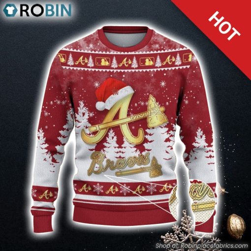 Atlanta Braves Ugly Christmas Sweater 3D Gift For Christmas Family