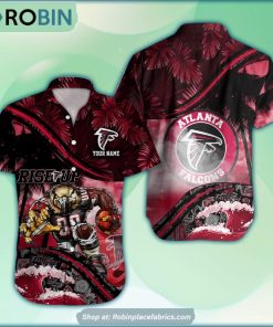 Atlanta Falcons Mascot 3D Printed Summer Hawaiian Shirt Atlanta Falcons Mascot 3D Printed Summer Hawaiian Shirt