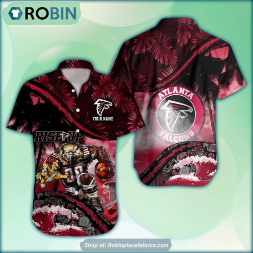 Atlanta Falcons Mascot 3D Printed Summer Hawaiian Shirt