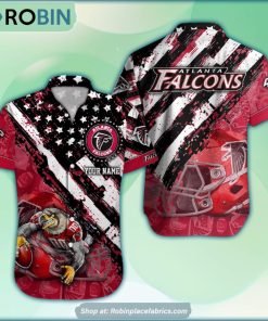 Atlanta Falcons Mascot American Flag NFL Hawaiian Shirt
