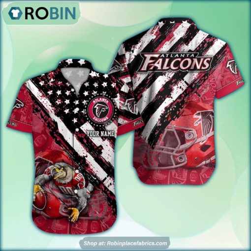 Atlanta Falcons Mascot American Flag NFL Hawaiian Shirt