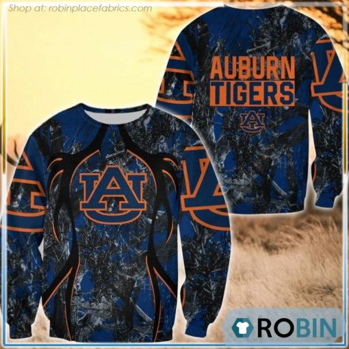Auburn Tigers Hunting Pattern All Over Print Sweatshirt