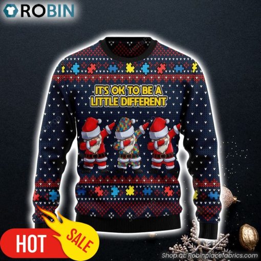 Autism Awareness Santa Claus Ugly Christmas Sweater Gift For Christmas