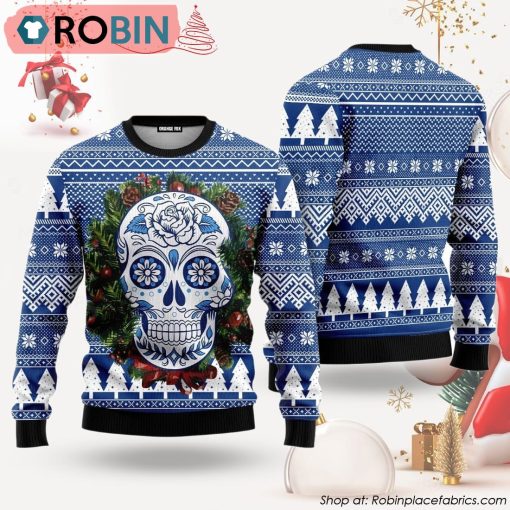 Awesome Sugar Skull Ugly Christmas Sweater