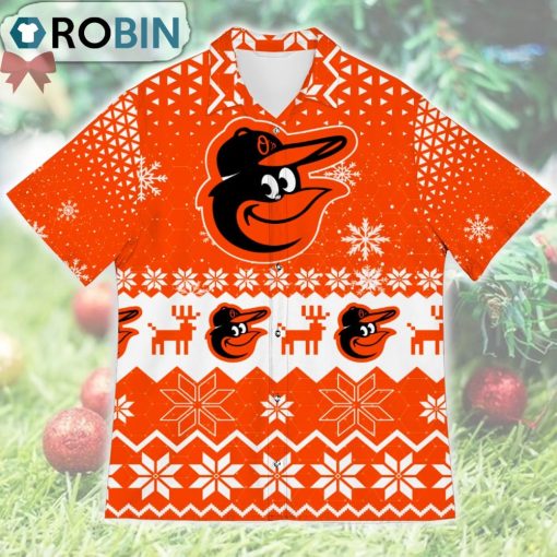 Baltimore Orioles Ugly Christmas Design Short Sleeve Shirt