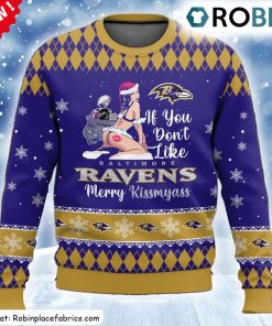 Baltimore Ravens Kissmyass Ugly Christmas Sweatshirt, Sweater