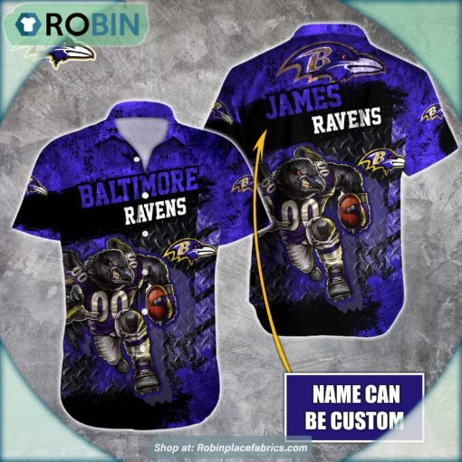 Baltimore Ravens Mascot 3D Printed Summer Hawaiian Shirt