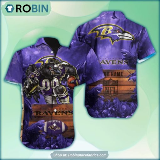 Baltimore Ravens Mascot Football NFL Hawaiian Shirt