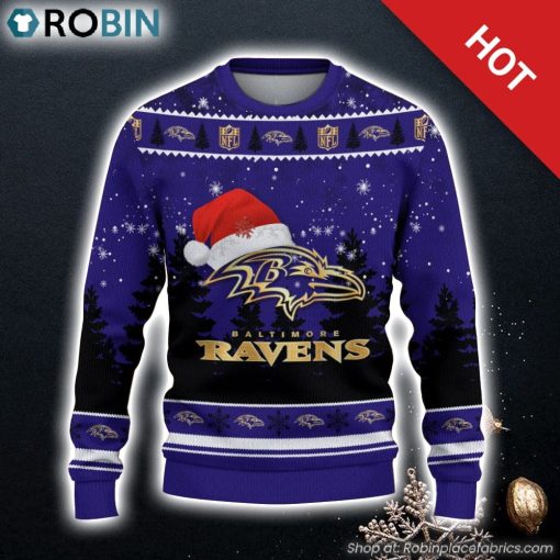 Baltimore Ravens Ugly Christmas Sweater 3D Gift For Christmas Family