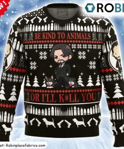 be-kind-to-animals-john-wick-ugly-christmas-sweatshirt-sweater-1