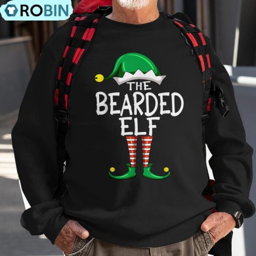 Bearded Elf Matching Group Christmas Pajama For Family Ugly Christmas Sweatshirt