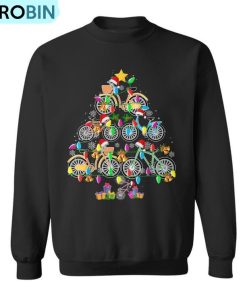Bicycle Christmas Tree Santa Bicycle Lover Biker Ugly Christmas Sweatshirt Bicycle Christmas Tree Santa Bicycle Lover Biker Ugly Christmas Sweatshirt