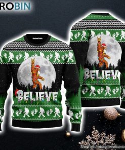 Bigfoot Believe Ugly Christmas Sweater For Gift For Christmas