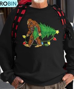 bigfoot-christmas-tree-lights-xmas-boys-sasquatch-lovers-ugly-christmas-sweatshirt-1