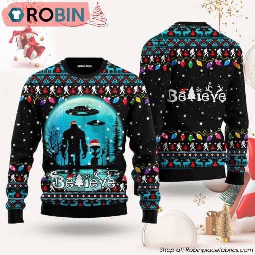 Bigfoot Ugly Christmas Sweater, Xmas Gifts