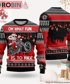 Biker Motorcycle Lover Xmas Ugly Christmas Sweater