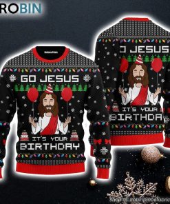Birthday Jesus Ugly Christmas Sweater For Christmas Day