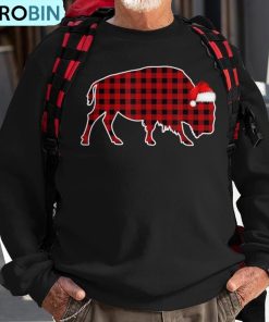 bison-red-plaid-buffalo-christmas-pajamas-family-ugly-christmas-sweatshirt-1