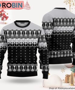 Black And White Skeleton Ugly Christmas Sweater