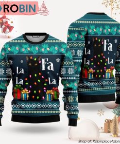 Black Cat Falalala Ugly Christmas Sweater