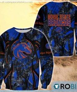 Boise State Broncos Hunting Pattern All Over Print Sweatshirt