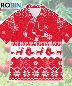 Boston Red Sox Ugly Christmas Design Short Sleeve Shirt