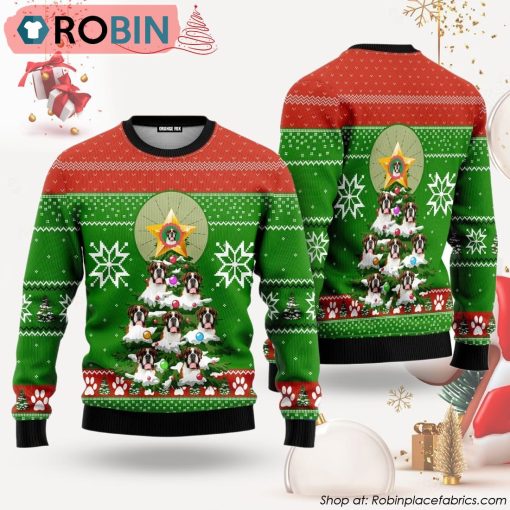 Boxer Pine Ugly Christmas Sweater