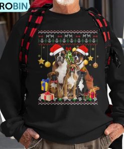 boxer-ugly-christmas-sweater-santa-hat-ugly-christmas-sweatshirt-1