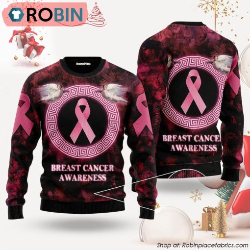 Breast Cancer Awareness Ugly Christmas Sweater
