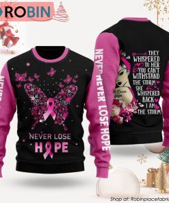Breast Cancer Warrior Ugly Christmas Sweater Breast Cancer Warrior Ugly Christmas Sweater