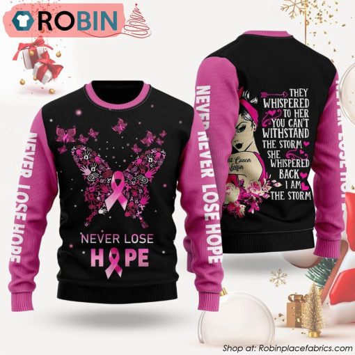 Breast Cancer Warrior Ugly Christmas Sweater