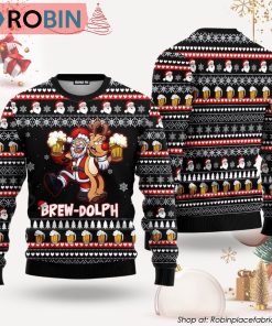Brewdolph Reindeer Christmas Ugly Christmas Sweater