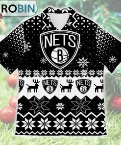 Brooklyn Nets Ugly Christmas Design Short Sleeve Shirt