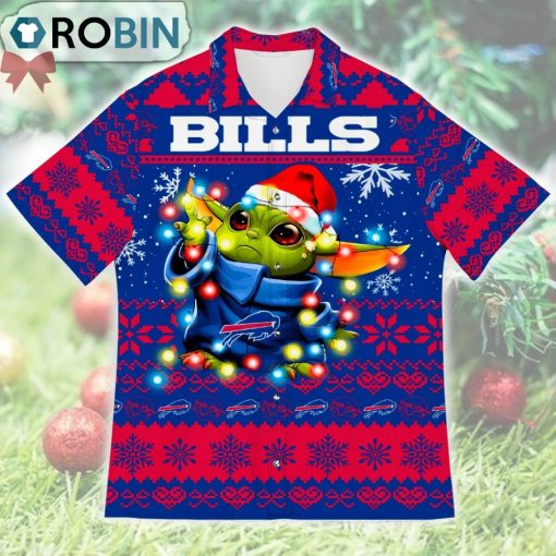 Buffalo Bills Baby Yoda Star Wars Ugly Christmas Design Short Sleeve Shirt