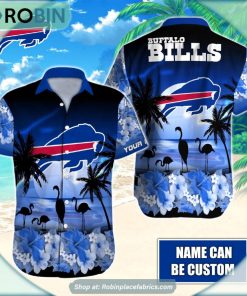 Buffalo Bills Flamingo Tropical Leaf Pattern Hawaiian Shirt Buffalo Bills Flamingo Tropical Leaf Pattern Hawaiian Shirt