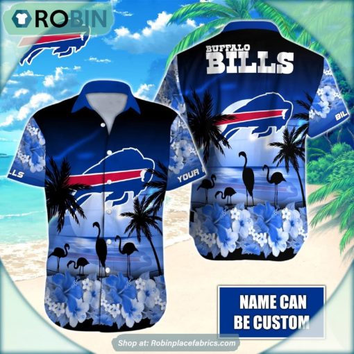 Buffalo Bills Flamingo Tropical Leaf Pattern Hawaiian Shirt